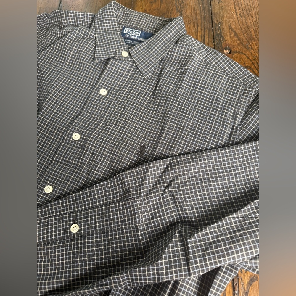 Polo by‎ Ralph Lauren Men's Blue Lowell Sport  Checkered Shirt